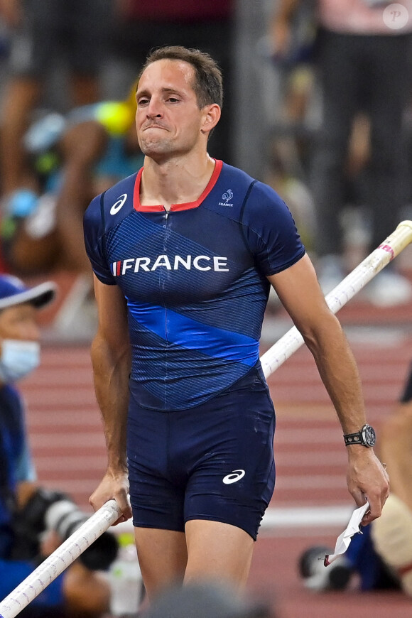 Renaud Lavillenie (Fra) lors de la finale du saut à la perche hommes sur son dernier saut aux Jeux Olympiques de Tokyo 2020, au stade olympique, à Tokyo, Japon, le 3 août 2021. © Jean-Baptiste Autissier/Panoramic/Bestimage