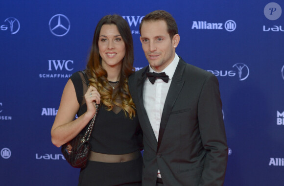 Renaud Lavillenie et sa compagne Anaïs Poumarat - Soirée des Laureus World Sport Awards 2017 à Monaco le 14 février 2017. © Michael Alesi/Bestimage