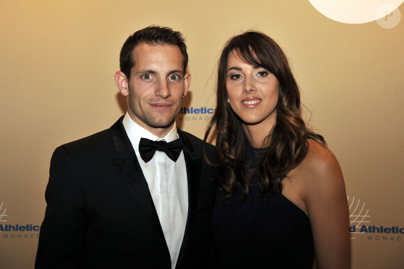 Renaud Lavillenie et sa compagne Anaïs - Soirée de gala World Athletics IAAF 2014 à Monaco le 21 novembre 2014