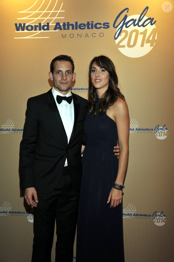 Renaud Lavillenie et sa compagne Anaïs - Soirée de gala World Athletics IAAF 2014 à Monaco le 21 novembre 2014