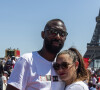 Exclusif - Thomas Ngijol et sa femme Karole Rocher - People à l'évènement "Quai 54", grand tournoi de streetball au Trocadéro à Paris, le 18 juillet 2021. © Pierre Perusseau/Bestimage 