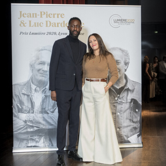 Thomas Ngijol et sa compagne Karole Rocher, lors de la cérémonie de clôture de la 12e édition du Festival du film Lumière à Lyon, du 10 au 18 octobre 2020. Lyon, le 16 octobre 2020. © Sandrine Thesillat / Panoramic / Bestimage 
