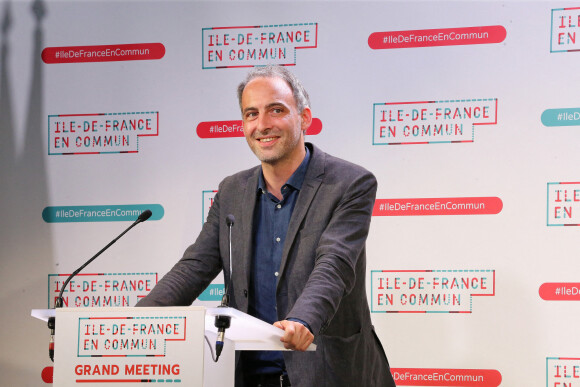 Raphaël Glucksmann - Grand meeting de Audrey Pulvar pour les élections régionales au gymnase Japy à Paris le 16 juin 2021.