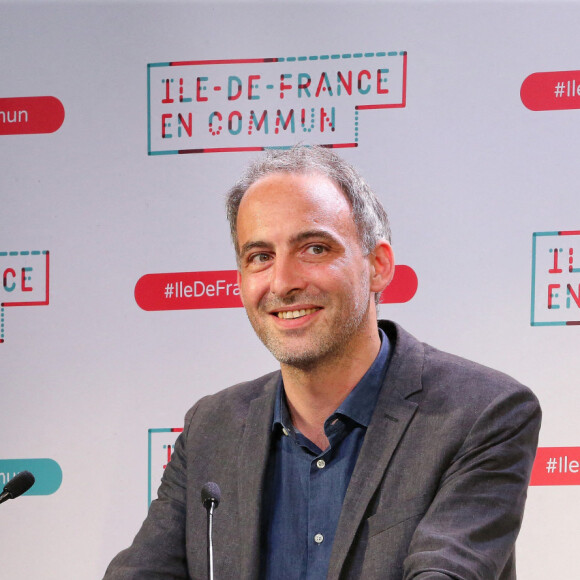 Raphaël Glucksmann - Grand meeting de Audrey Pulvar pour les élections régionales au gymnase Japy à Paris le 16 juin 2021.
