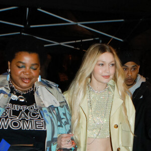 Gigi Hadid a participé au défilé Off-White™, collection automne-hiver 2022-2023, au Palais Brongniart. Paris, le 28 février 2022. © Veeren - Christophe Clovis/BestImage