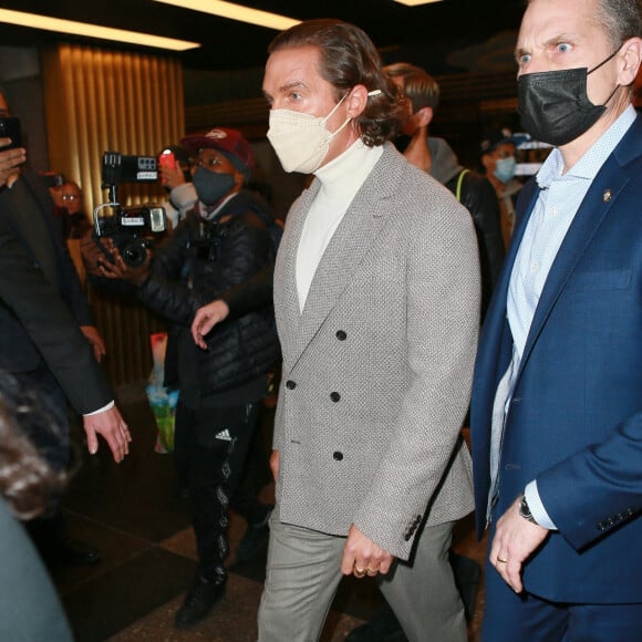 Matthew McConaughey - People à la sortie des studios NBC à New York le 15 décembre 2021. 