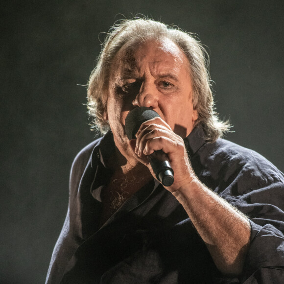 Exclusif - Gérard Depardieu - Gérard Depardieu chante Barbara - 20ème édition du Festival de Lacoste dans les carrières du Chateau de Lacoste le 15 Août 2020. © Morgan Palun / Bestimage 