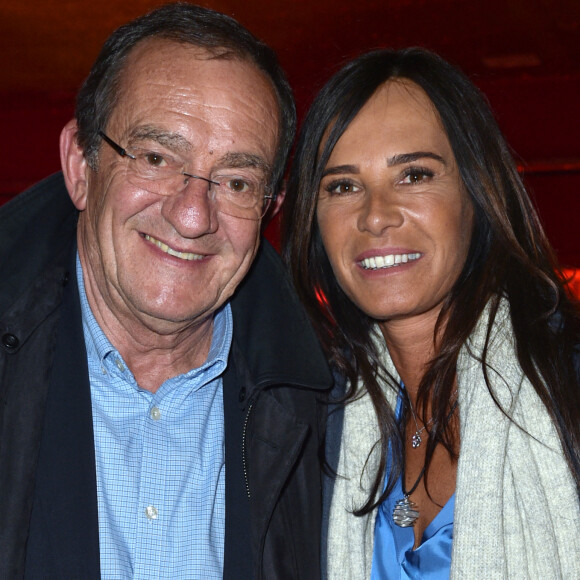 Jean-Pierre Pernaut et sa femme Nathalie Marquay assistent au One Woman Show de l'humoriste Elodie Poux au Casino de Paris, le 15 avril 2019. © Giancarlo Gorassini/Bestimage 