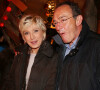 Evelyne Dheliat et Jean-Pierre Pernaut inaugurent le village de Noëll des Champs-Elysées à Paris, le 20 novembre 2013.