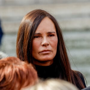 Nathalie Marquay - Obsèques de Jean-Pierre Pernaut en la Basilique Sainte-Clotilde à Paris le 9 mars 2022. © Cyril Moreau / Bestimage