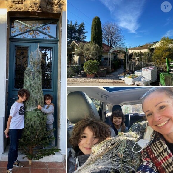 Sophie Ferjani choisit son sapin de Noël avec ses enfants, le 2 décembre 2020
