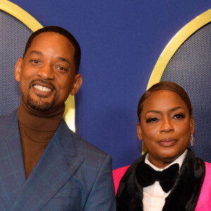 Will Smith et Aunjanue Ellis au photocall du déjeuner des nominés de la 94ème édition des Oscar à Los Angeles, le 7 mars 2022.