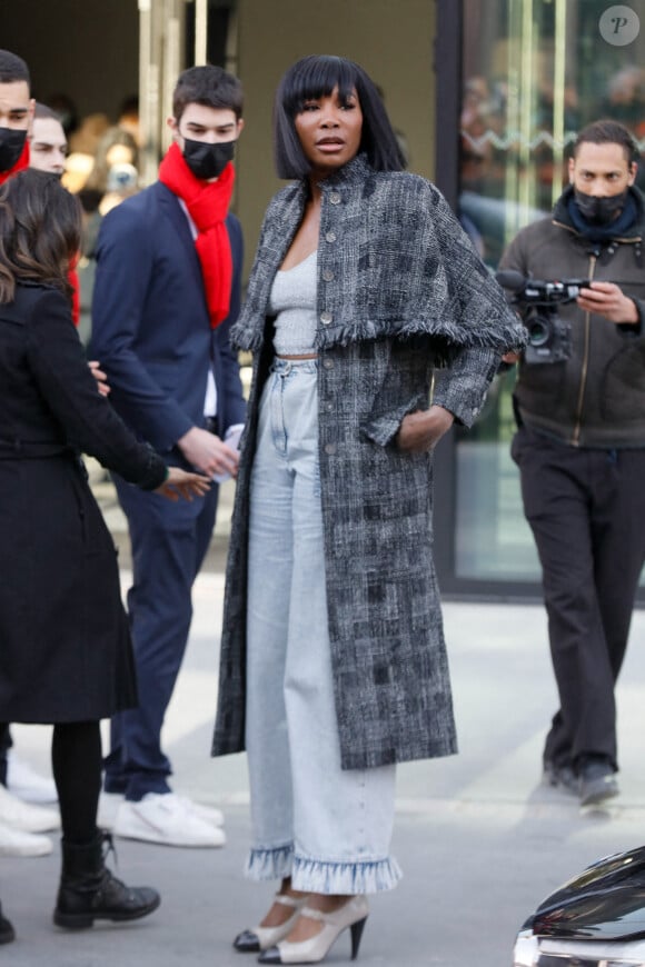 Venus Williams arrive au Grand Palais Éphémère pour assister au défilé de mode Chanel, collection prêt-à-porter automne-hiver. Paris. © Christophe Clovis / Veeren / Bestimage