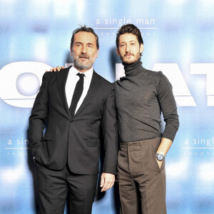 Gilles Lellouche et Pierre Niney à la première du film "Goliath" au cinéma UGC Normandie à Paris, le 8 mars 2022. © Pierre Perusseau/Bestimage 