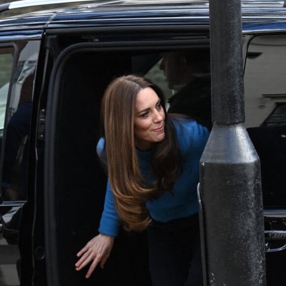 Le prince William et Kate Middleton, Duc et Duchesse de Cambridge, arrivent au centre culturel ukrainien à Londres, pour découvrir les efforts extraordinaires déployés pour soutenir les Ukrainiens au Royaume-Uni et dans toute l'Europe. Le 9 mars 2022.