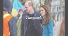 Kate et William de sortie les bras chargés de gâteaux, avec des pin's qui ne passent pas inaperçus