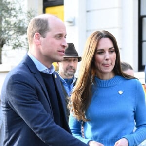 Le prince William et Kate Middleton, Duc et Duchesse de Cambridge, arrivent au centre culturel ukrainien à Londres, pour découvrir les efforts extraordinaires déployés pour soutenir les Ukrainiens au Royaume-Uni et dans toute l'Europe. Le 9 mars 2022.