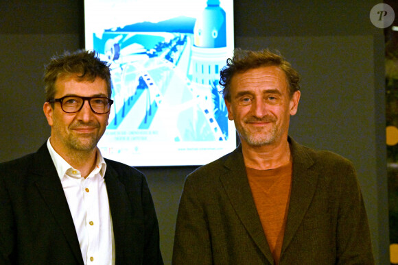 François Desagnat, le réalisateur, et Jean Paul Rouve venus pour présenter en avant première le film Zai Zai Zai Zai durant la troisième journée de la 3eme édition du Festival Cinéroman à Nice, le 22 octobre 2021. © Bruno Bebert/bestimage