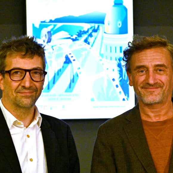 François Desagnat, le réalisateur, et Jean Paul Rouve venus pour présenter en avant première le film Zai Zai Zai Zai durant la troisième journée de la 3eme édition du Festival Cinéroman à Nice, le 22 octobre 2021. © Bruno Bebert/bestimage