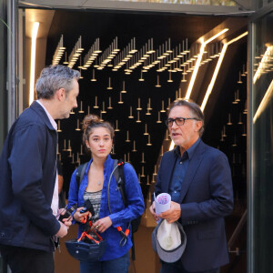 Vincent Desagnat, Richard Berry et sa fille Joséphine à Paris le 17 septembre 2018.