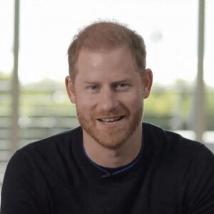 Le prince Harry participe en visio avec Serena Williams à une émission sur la santé mentale. Los Angeles, le 3 février 2022.