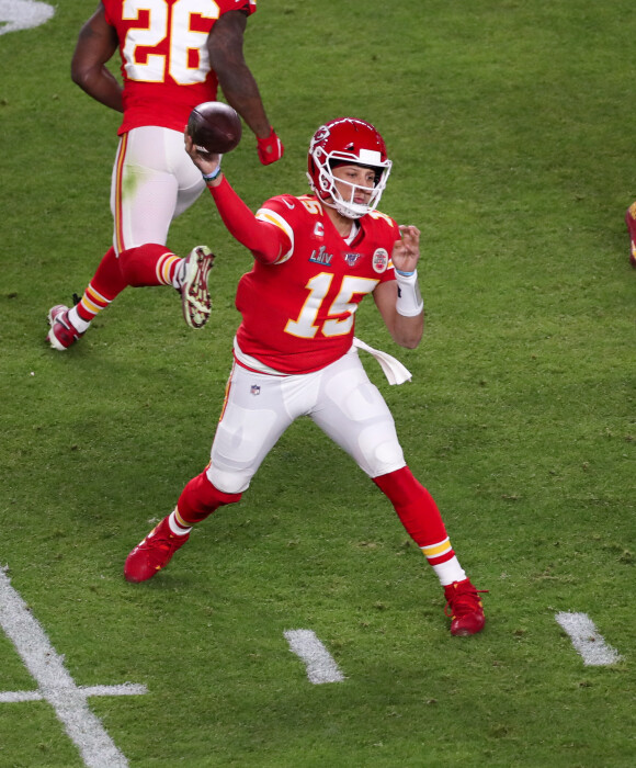 Patrick Mahomes - Les Chiefs de Kansas City remportent le Super Bowl (31 - 20) face aux 49ers de San Francisco au Hard Rock Stadium de Miami, Floride, Etats-Unis, le 2 février 2020. © Mario Houben/CSM/Zuma Press/Bestimage