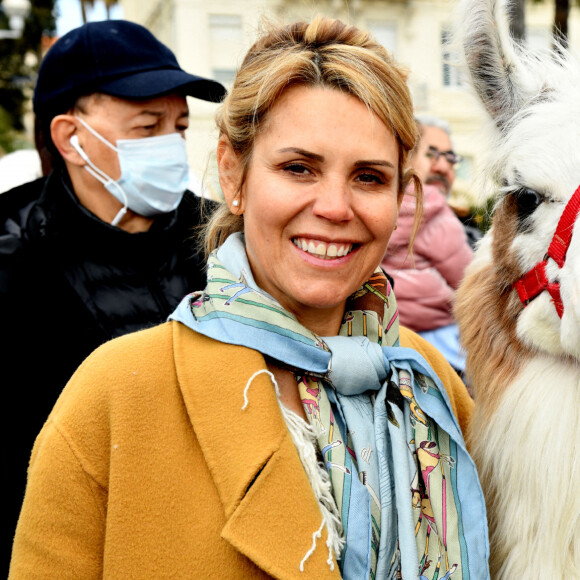 Laura Tenoudji Estrosi a participé à la première marche des Animaux qui a été organisée dans la cadre de la 137eme édition du Carnaval de Nice Roi des Animaux, le 27 février 2022. © Bruno Bebert/Bestimage