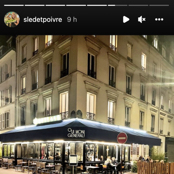 Sophie Davant et Pierre Sled, séparés mais complices au restaurant avec leur fille Valentine, en mars 2022 sur Instagram.