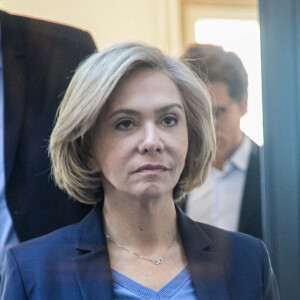 Valérie Pécresse, candidate aux élections présidentielles, présente son projet présidentiel lors d'une conférence de presse à Paris, le 14 mars 2022. © Baptiste Autissier / Panoramic / Bestimage 