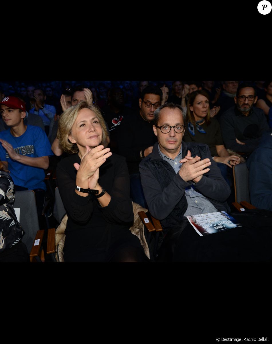 Exclusif - Valérie Pécresse et son mari Jérôme - Backstage et cocktail lors du troisième round de "La Conquête" à la Seine Musicale à Boulogne-Billancourt, le 16 décembre 2017.