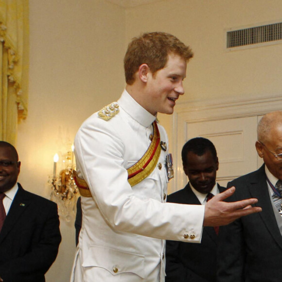 Le prince Harry lors de sa tournée aux Caraïbes (Bélize et Bahamas) en mars 2012.