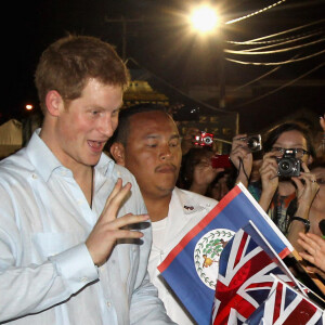 Le prince Harry lors de sa tournée aux Caraïbes (Bélize et Bahamas) en mars 2012.