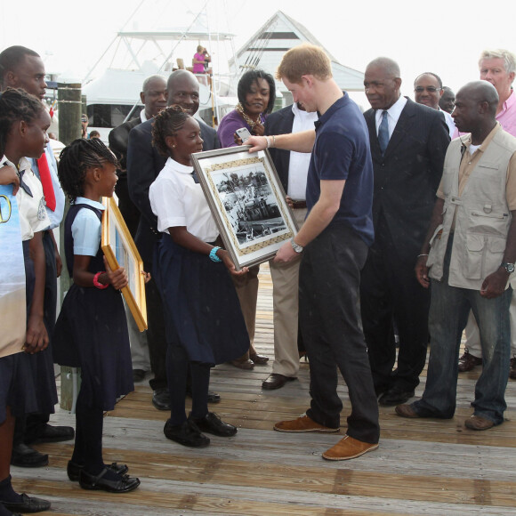 Le prince Harry lors de sa tournée aux Caraïbes (Bélize et Bahamas) en mars 2012.