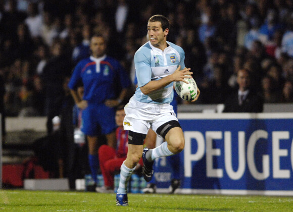 Archive - Federico Martin Aramburu lors de la coupe du monde de rugby opposant l'argentine à la Géorgie à Lyon, France, le 11 septembre 2007. © Franck Faugere/Panoramic/Bestimage 