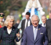 Le prince Charles et Camilla Parker Bowles, duchesse de Cornouailles, en visite à Belfast, à l'occasion de leur visite officielle de deux jours en Irlande du Nord. Le 23 mars 2022 