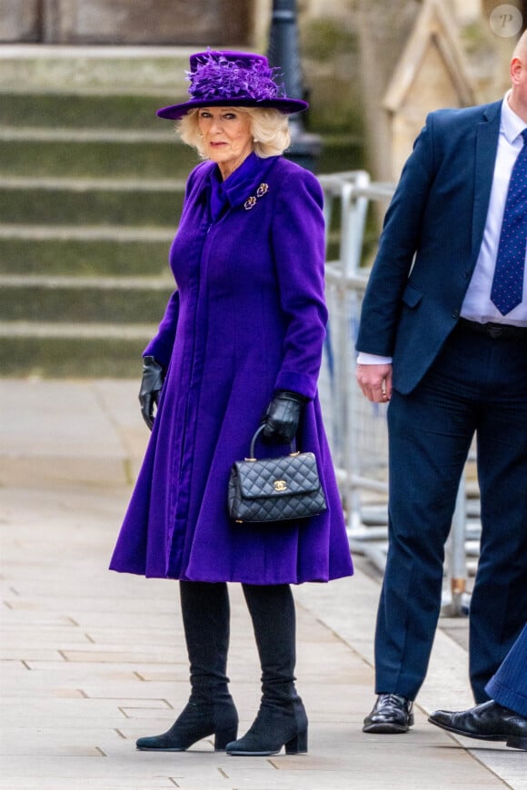 Le prince Charles, prince de Galles, et Camilla Parker Bowles, duchesse de Cornouailles, lors du service annuel du Commonwealth à l'abbaye de Westminster à Londres, Royaume Uni, le 14 mars 2022. 