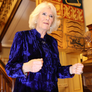 Camilla Parker Bowles, duchesse de Cornouailles, a organisé une réception en l'honneur de l'équipe d'équitation britannique pour son succès lors des Jeux Olympiques de Tokyo 2020 à Clarence House, Londres le 8 février 2022. 