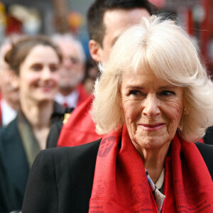 Camilla Parker Bowles, duchesse de Cornouailles, visite Chinatown à l'occasion du Nouvel An lunaire à Londres, Royaume Uni, le 1er février 2022. 