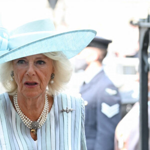 Camilla Parker Bowles, duchesse de Cornouailles - Cérémonie de commémoration du 81ème anniversaire de la Bataille d'Angleterre" en l'abbaye de Westminster à Londres. Le 19 septembre 2021