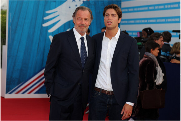 Michel Leeb et son fils Tom au festival du Cinéma américain de Deauville le 31 août 2012 