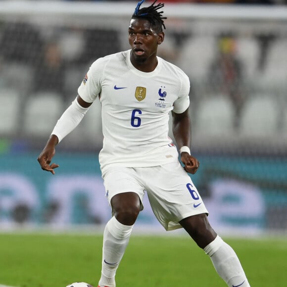 Paul Pogba - Match de football en ligue des Nations : La France bat la Belgique 3-2 au Juventus Stadium à Turin le 7 octobre 2021. © Aflo/Panorami/Bestimage