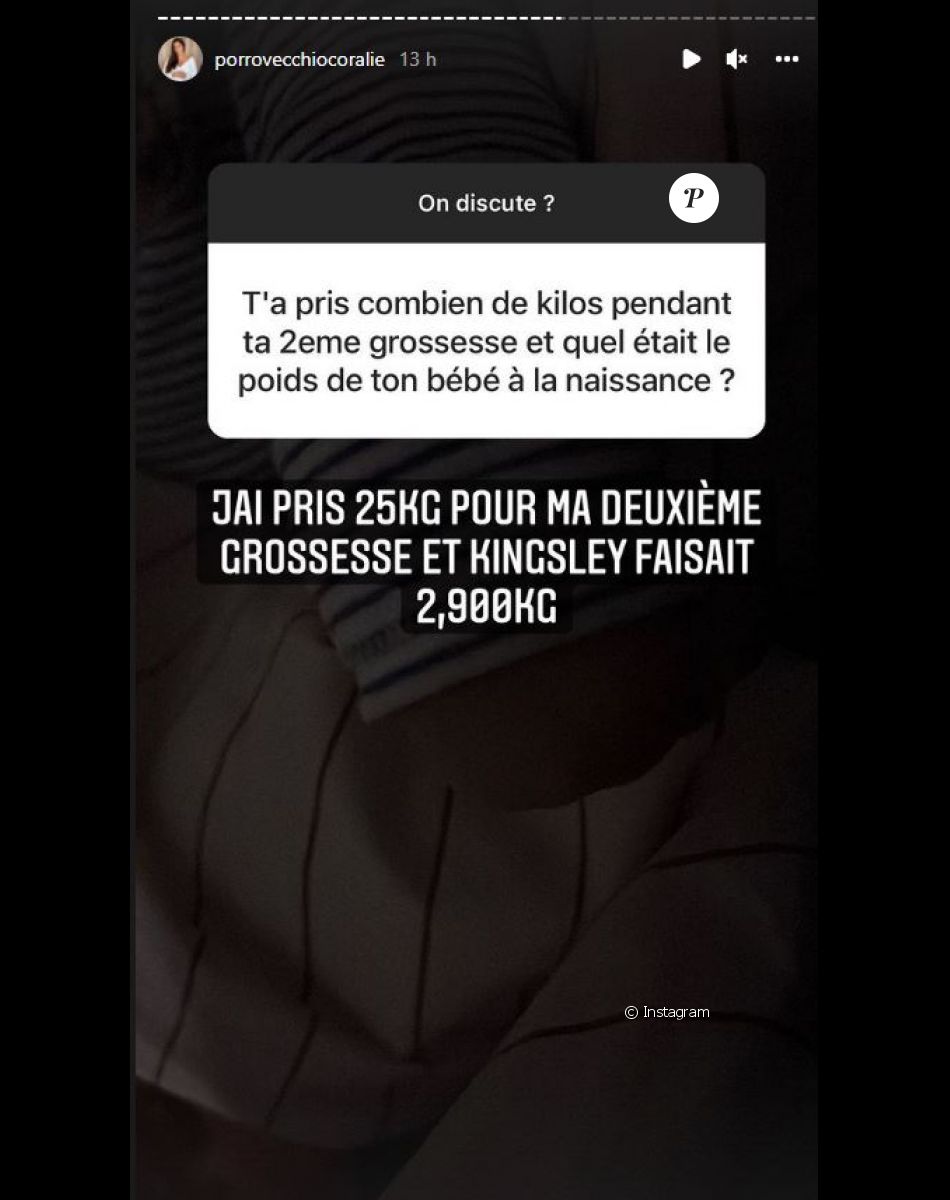 Coralie Porrovecchio répond aux questions de ses abonnés en story Instagram, le 23 mars 2022