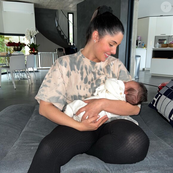 Coralie Porrovecchio avec son fils Kingsley