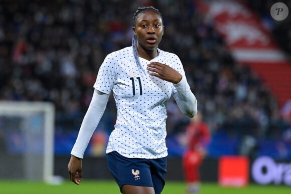 Kadidiatou Diani ( 11 - France ) - lors du match du Tournoi de France opposant l'équipe de France au Brésil au stade Michel-d'Ornano à Caen, France, le 19 février 2022. La France a gagné 2-1. © Federico Pestellini/Panoramic/Bestimage