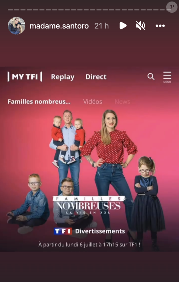 Camille Santoro annonce le retour de sa famille dans "Familles nombreuses, la vie en XXL" - Instagram