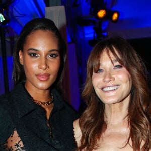 Cindy Bruna et Carla Bruni-Sarkozy - Dîner de l'association AEM, au profit des enfants du Rwanda, au Pavillon Ledoyen à Paris. Le 24 mars 2022. © Borde-Rindoff / Bestimage