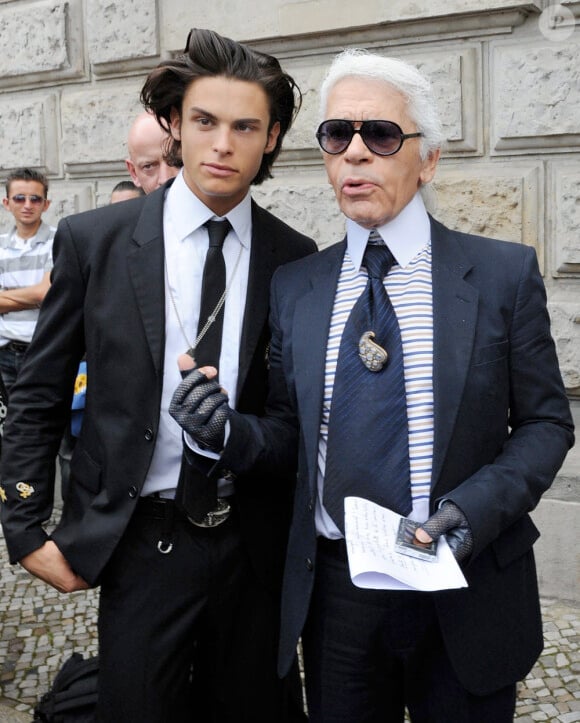 Baptiste Giacobini et Karl Lagerfeld