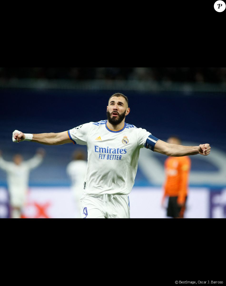 Karim Benzema lors d'un match de football du Real Madrid à l'occasion de l'UEFA Champions League. Le 3 novembre 2021 © Oscar J. Barroso-AFP7 / Zuma Press / Bestimage