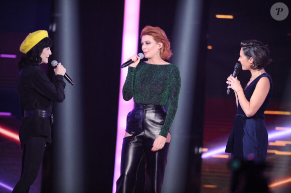 Lio, Elodie Frege et Alessandra Sublet - Enregistrement de l'émission "Duos Mystères" à la Seine Musicale à Paris, qui sera diffusée le 26 février sur TF1. Le 1er février 2021