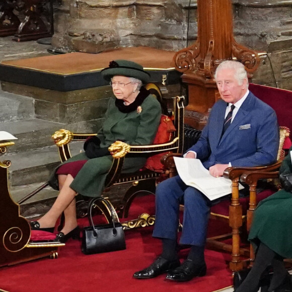 La famille royale réunie pour la cérémonie hommage au prince Philip, à l'abbaye de Westminster, à Londres.